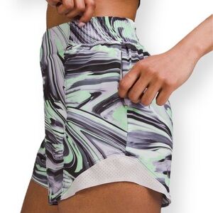 Lululemon Hotty Hot High-Rise Short Special Edition Paint Glide Warp Chrome Sz 8